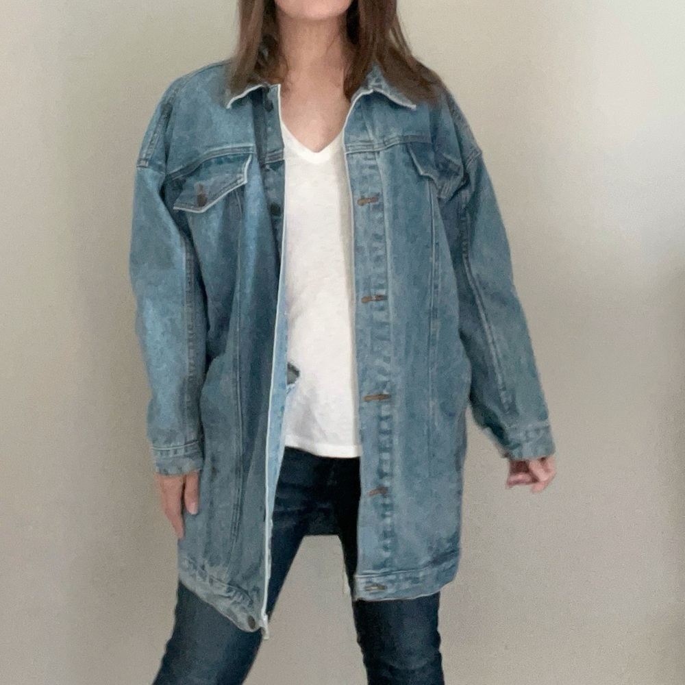 JORDACHE Vintage Mens 100% Cotton Denim Oversized Jacket size Medium